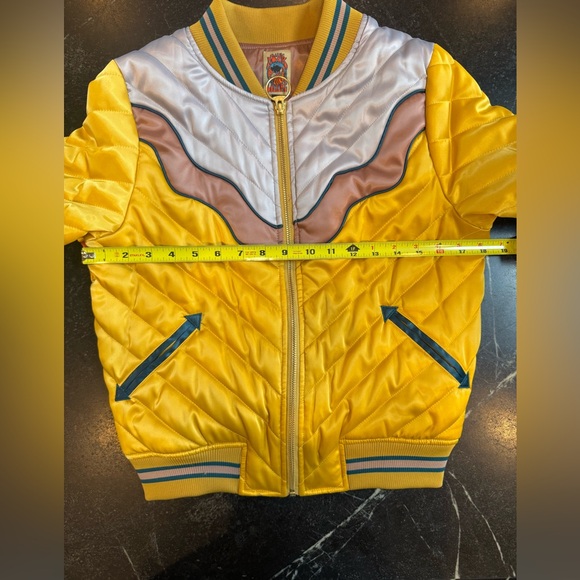 Classic Rock Couture SMALL Dolly Western Mustard Bomber Jacket - Picture 6 of 14